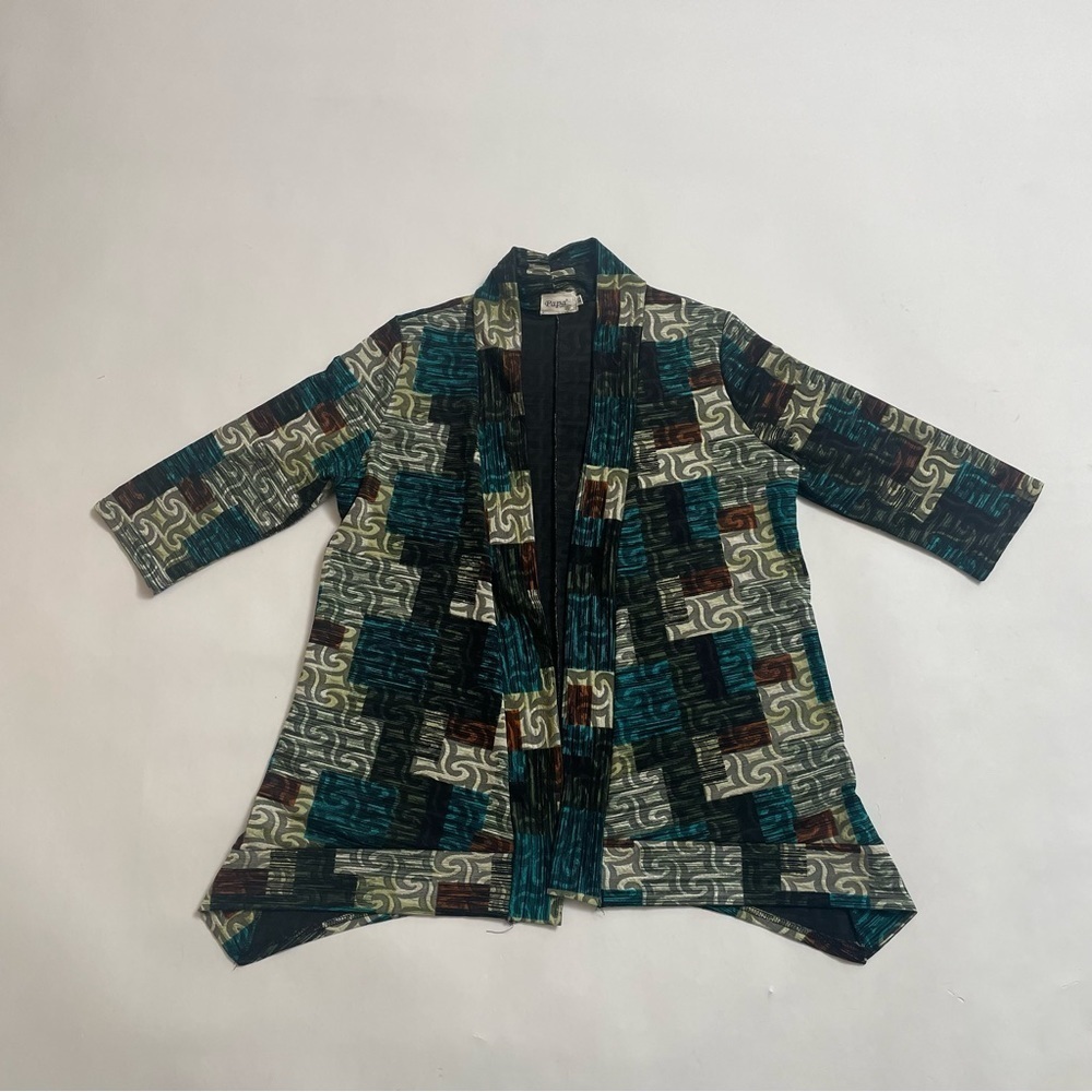 PAPA VANCOUVER patchwork cardigan/poncho